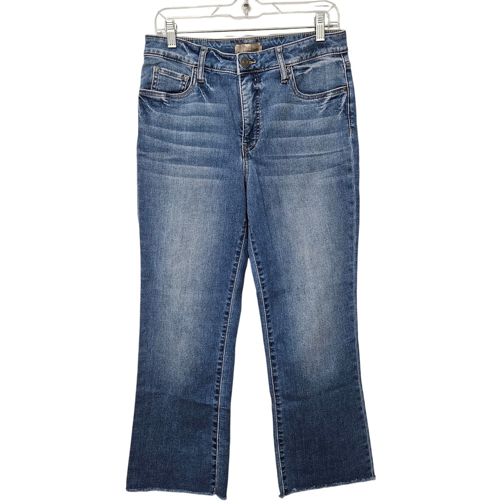 KUT from the Kloth Kelsey Fab Ab Ankle Flare Jeans Blue Size 8 Boho